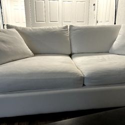 Madison 84" White Sofa
