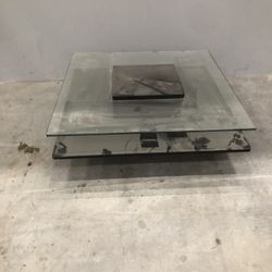 Glass Topped Coffee Table 