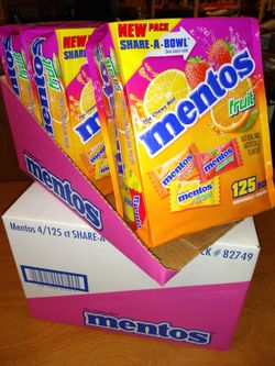 Mentos 125 piece packs 4 to a case