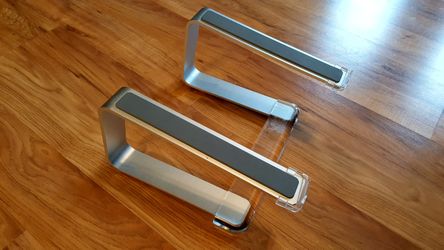 New Silver and Glass Laptop Stand