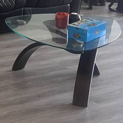 Allure Glass Triangle Coffee Table