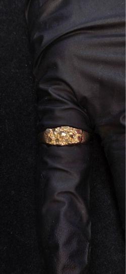 14k gold nugget ring