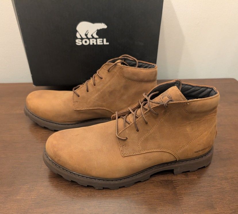 Brand New Men's Sz 10 Sorel Madson II Chukka Waterproof Leather Boots