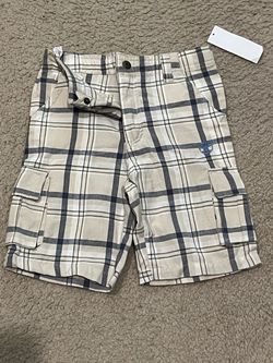 New with tag Timberland Plaid Cargo Shorts 3t