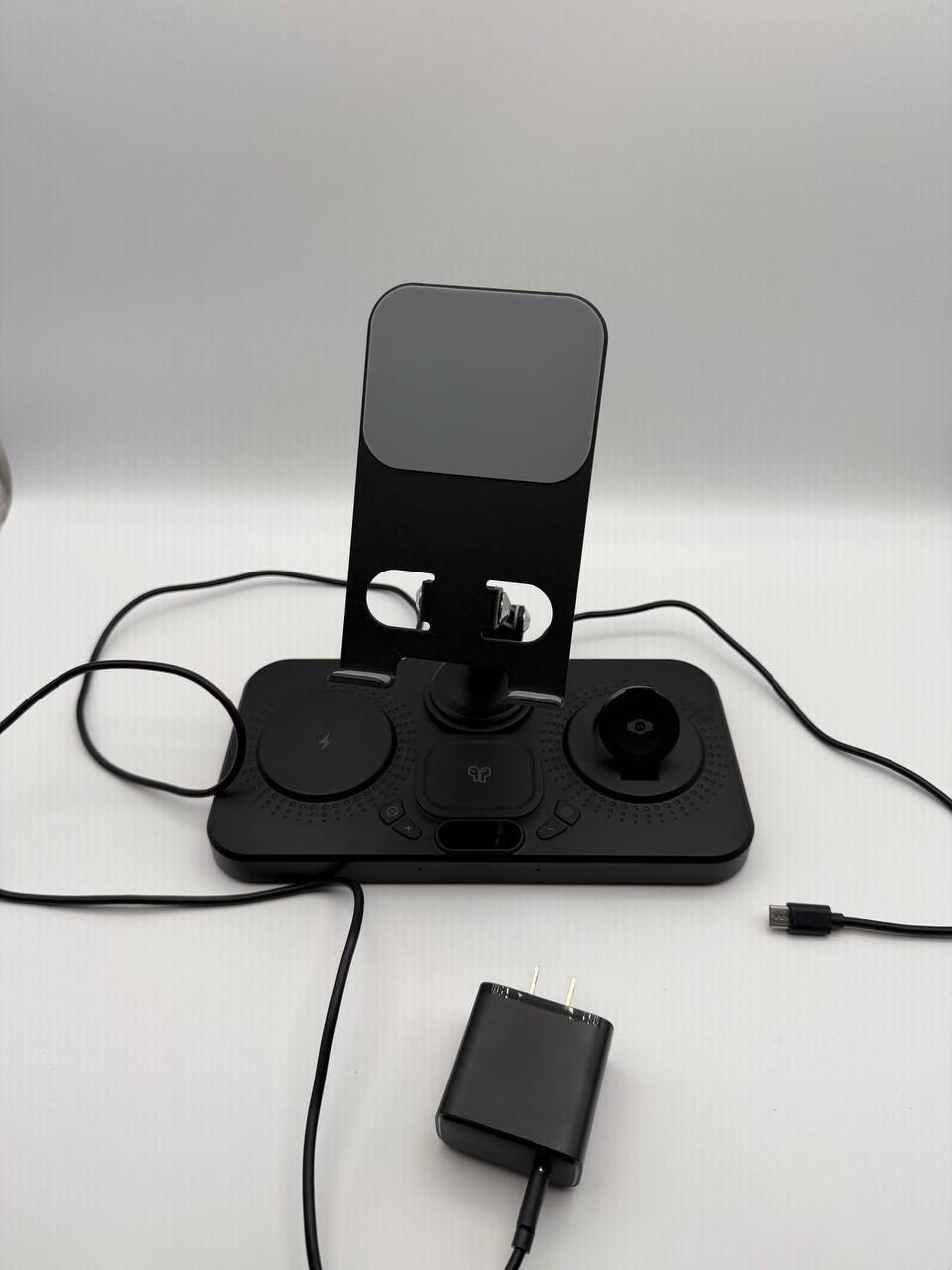 Feiltik 3n1 Wireless Charging Station w ClockNight Samsung, 30W Black