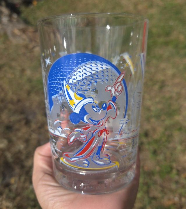 Walt Disney World Remember The Magic 25th Anniversary McDonalds Mickey Glass Cup