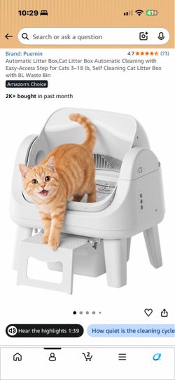 Puemin Automatic Self-Cleaning Cat Litter Box