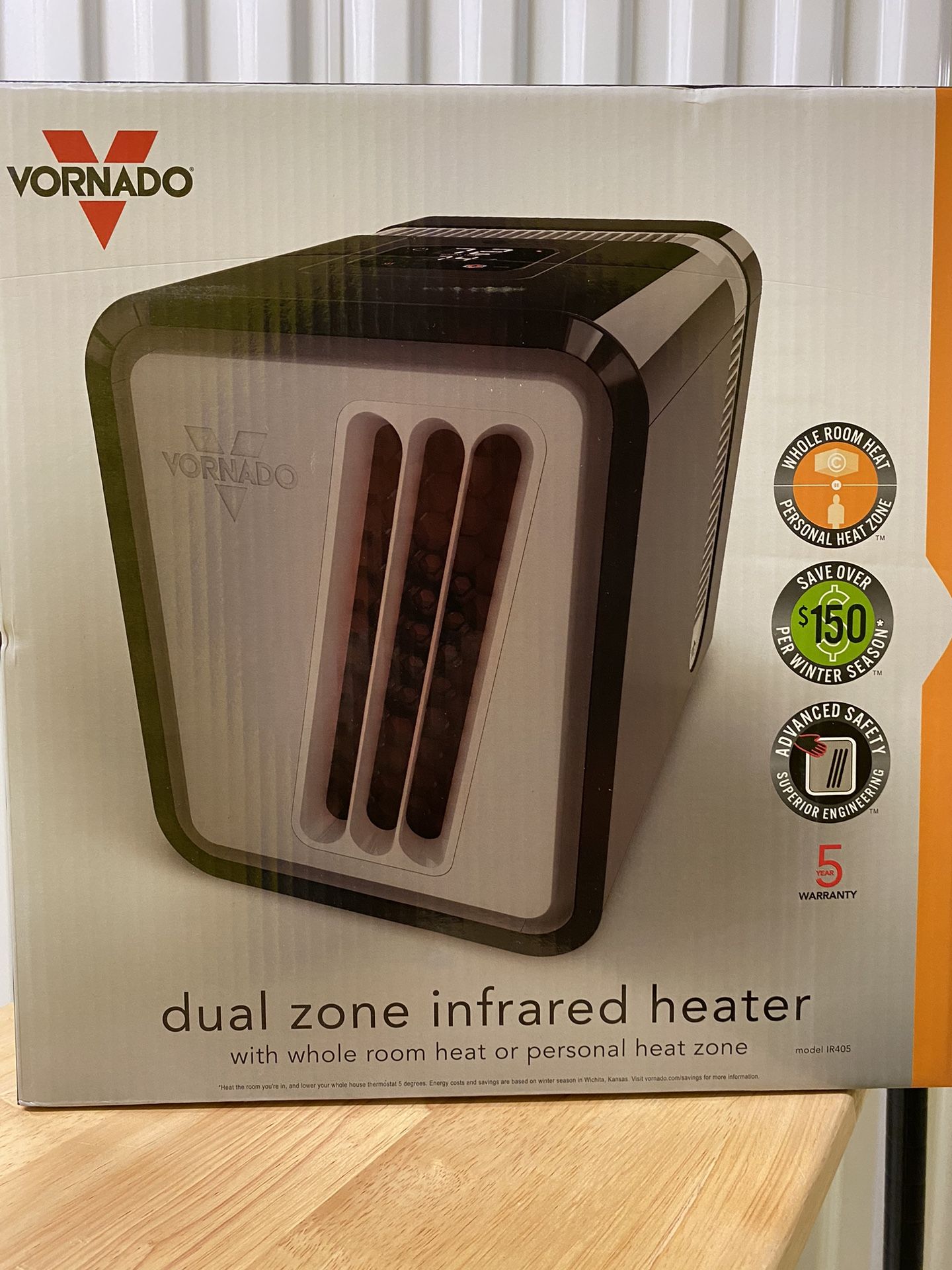 Vornados IR405 Dual Zone Whole Room Infared Heater
