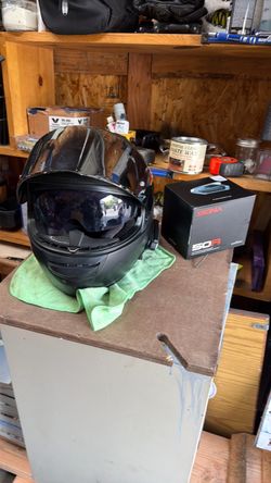 Full-Face Motorcycle Helmet with Sena 50R