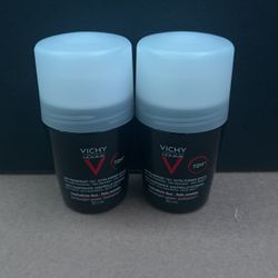 Vichy Homme Deodorant 72Hr 50ml 2 Pack
