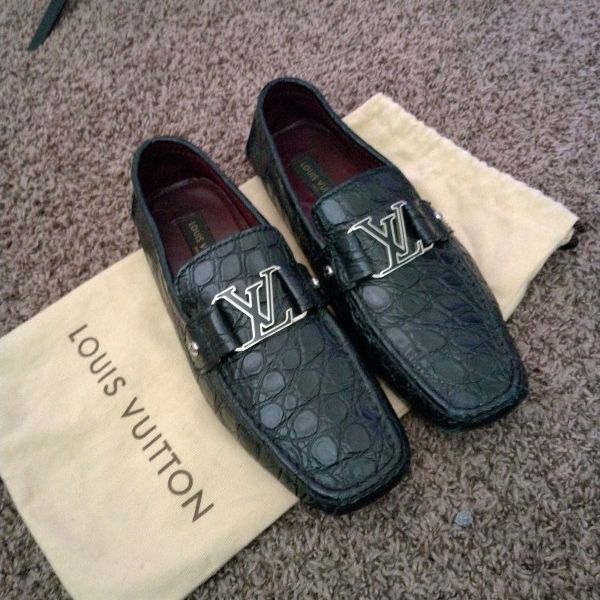 Louis Vuitton Monte Carlo Crocodile Leather Loafers for Sale in