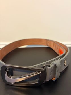 Nike Golf Leather Belt Gray