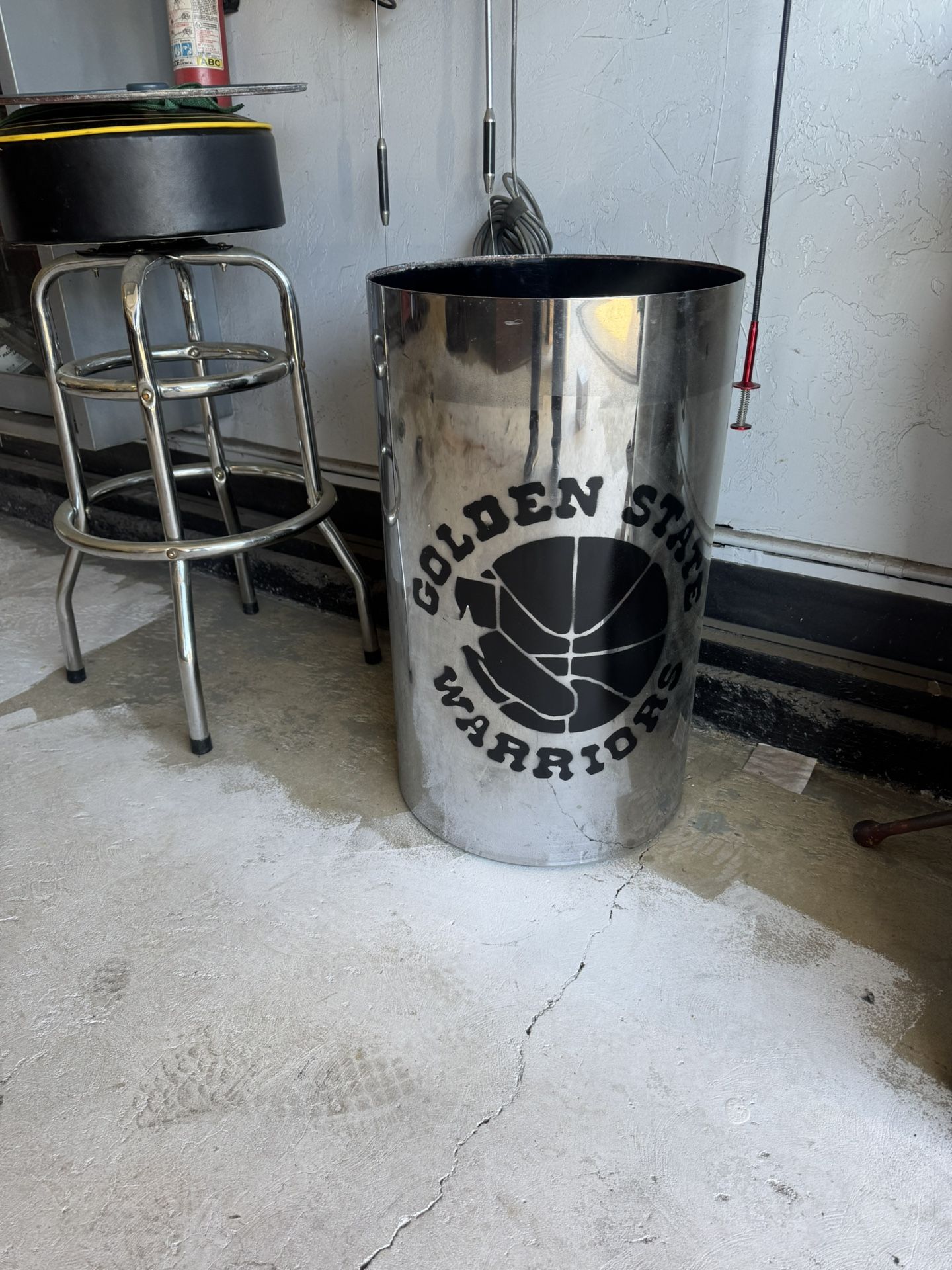 Warriors Garbage Can