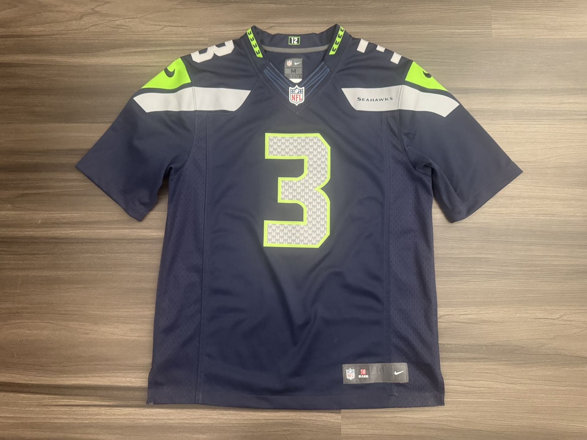 Nike Seattle Seahawks Russell Wilson #3 On Field Sewn Stitched Jersey Men’s M