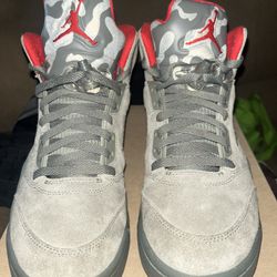 Size 9M (2017) Jordan 5 P51 Camo - Pre Owned, Rep Box