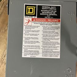 Square D Disconnect 30 Amp 2pole Non Fusible 