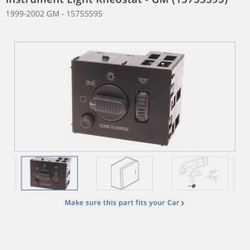 99-02 Silverado Headlight Switch 