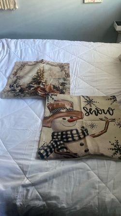 Christmas Throw Pillow Covers Set of 2