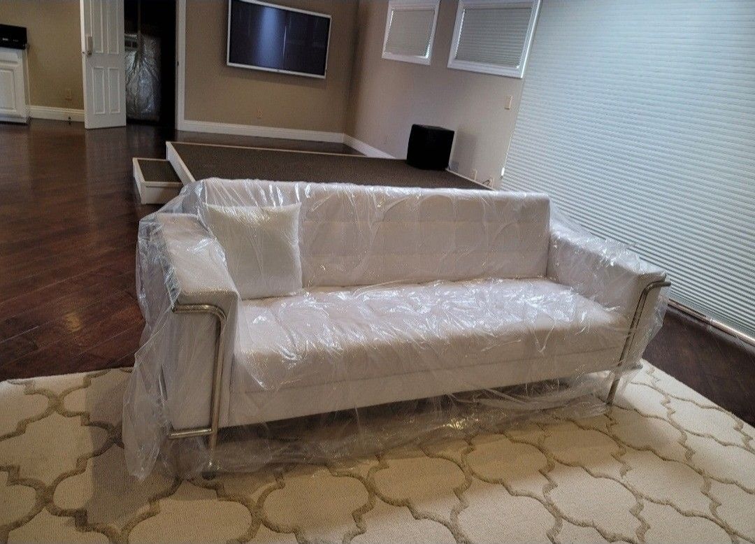 Hercules Contemporary White Sectionals