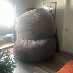 2 Authentic Lovesac Bean Bag Chairs – Ultra Comfortable