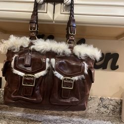 Coach Vintage Limited Edition Shelling Fur Distressed Waxed Oil Rubbed