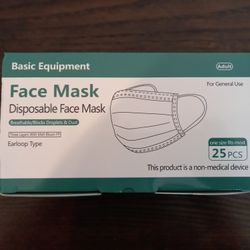 Disposable Face Masks - 25 ct.