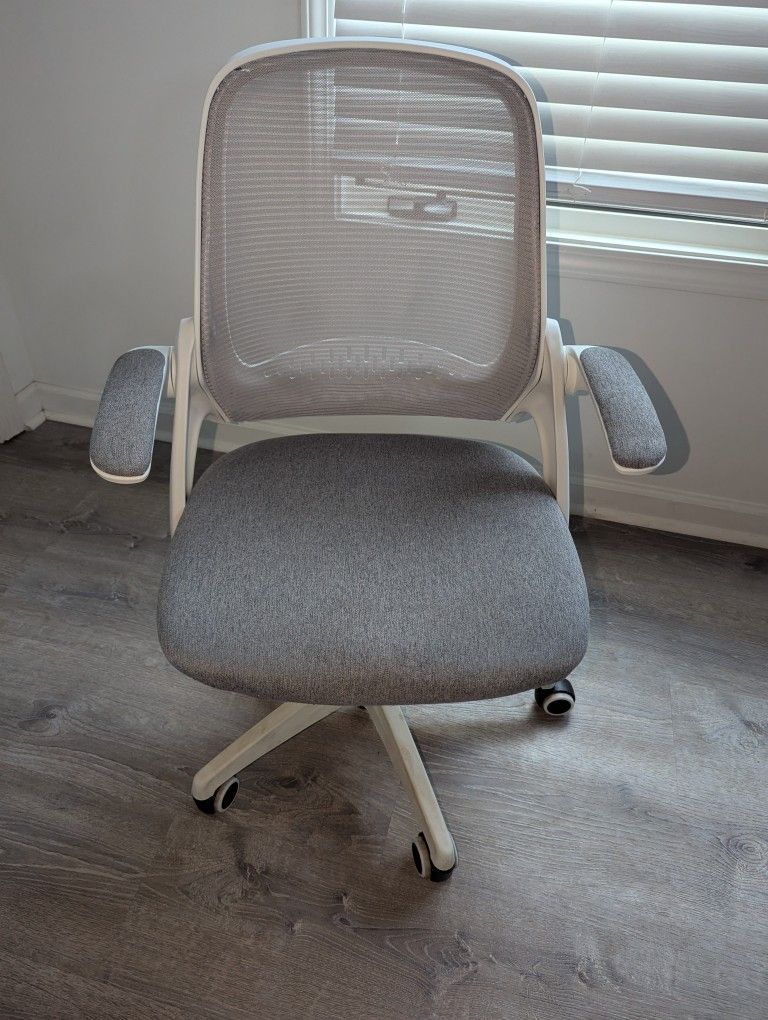 White/grey computer chair