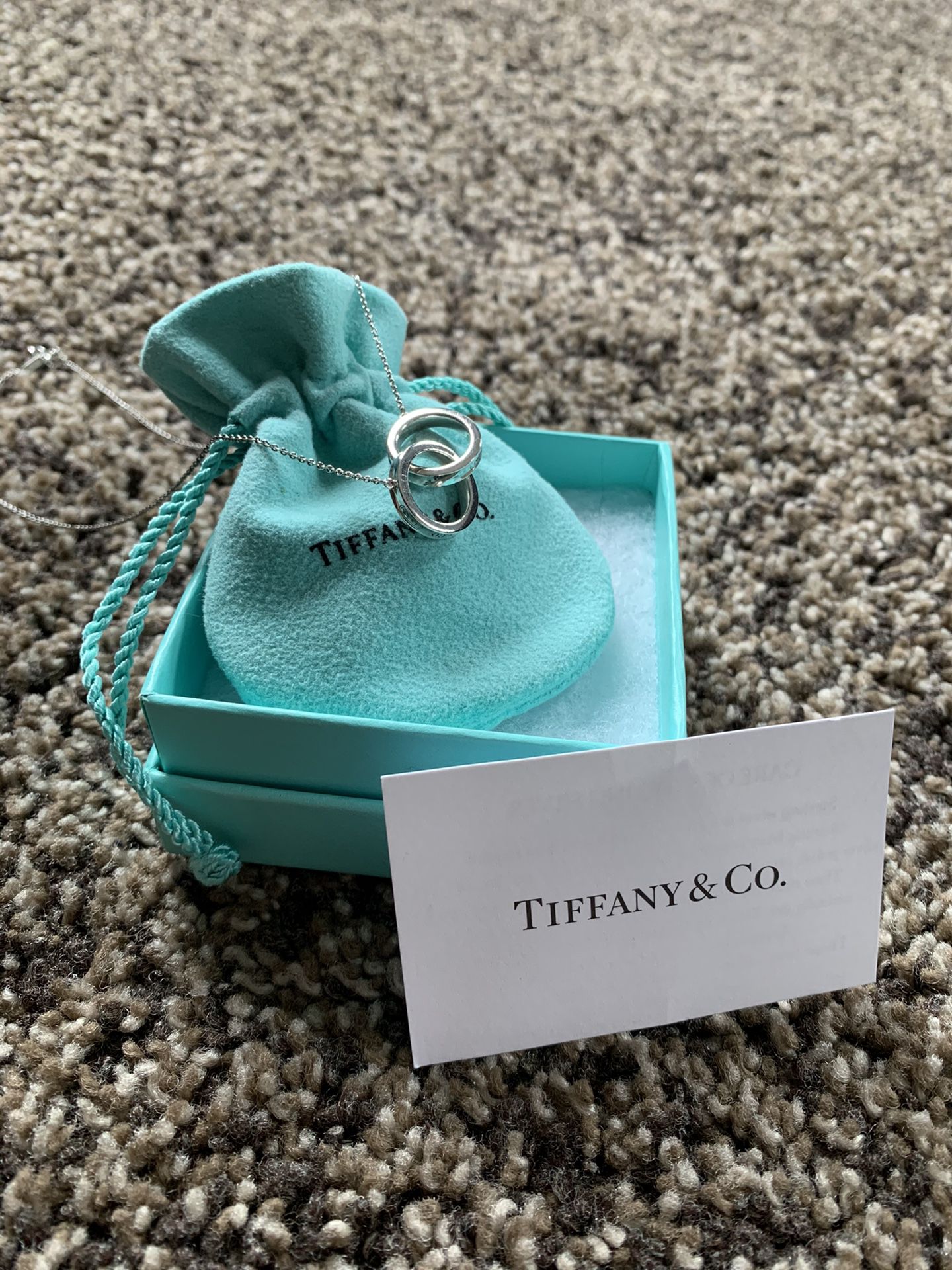Tiffany & Co. Interlocking Rings Pendant Necklace (16”)