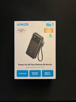 Anker Power Bank 20000mah, 30W Portable Battery Charger