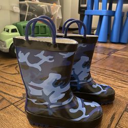 Toddler Norty Rain boots -blue Camouflage