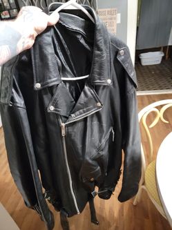Plain Black Leather Jacket