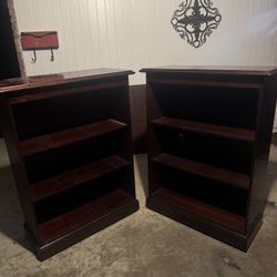2 Wooden Bookcases 