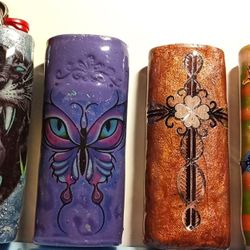 Handmade Polymer Clay & Resin earrings, pendants, Pop Sockets, Lighter Cases, 2& more