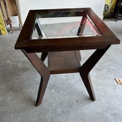 Glass Top End Table