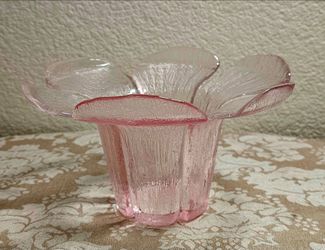 Viking Glass Pink Petal Flower Vase Centerpiece