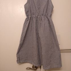 Blue Plaid Strap Dress 