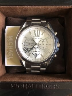 Michael Kors Women's Chronograph Bradshaw Stainless Steel Bracelet Watch 43mm