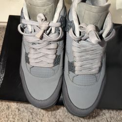 Gray Jordan 4 Retro Wet Cement 