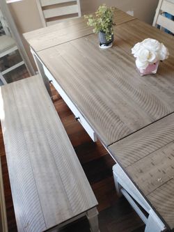 Dinning Table 4chairs and bench - Ashley Furniture
