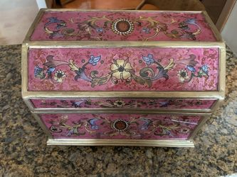Hand painted Peruvian Glass Chest