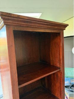 Bookcase, solid, heavy wood