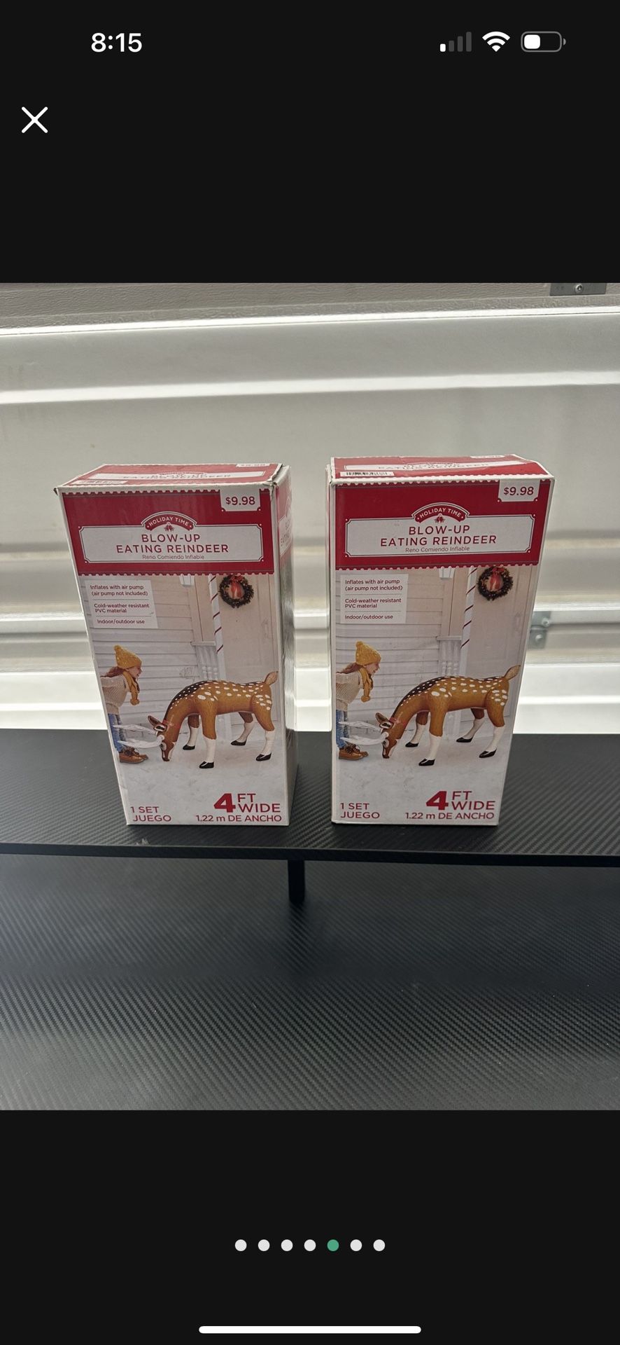 4 FT BLOW-UP EATING REiNDEER 