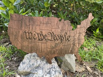 United States of America We The People Engraved Wall Plaque 
