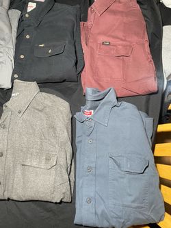 Wrangler button up shirts  . great condition