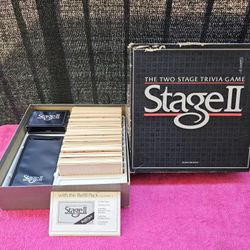 1985 Milton Bradley Stage II Board Game The Two Stage Trivia Game Complete