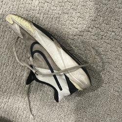 Beat up Nike running shoes