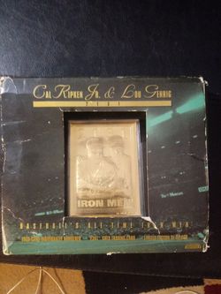 Cal Ripken jr. & Lou Gehrig 23k gold card
