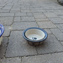 Ceramic Dog Bowls Two Large, One Small