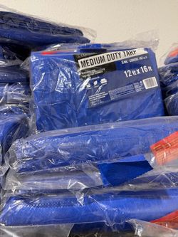 Everbilt 12 ft. x 16 ft. Blue Medium Duty Tarp