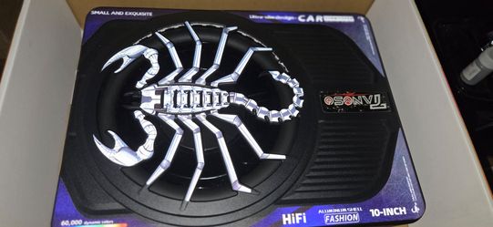 QSONVJ 10-Inch Car Subwoofer Scorpion Design